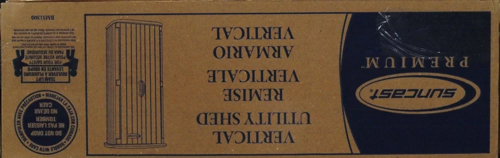 Suncast 20 cu. ft. Resin Vertical Utility Shed, Sand, BMS1500SW