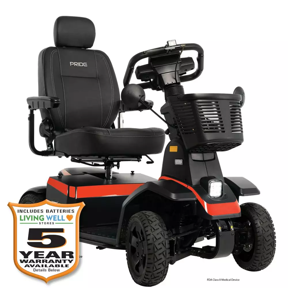 Pride Mobility PX4 500 LB. Weight Capacity Super Heavy Duty Mobility Scooter, with 5-Year Extended Warranty