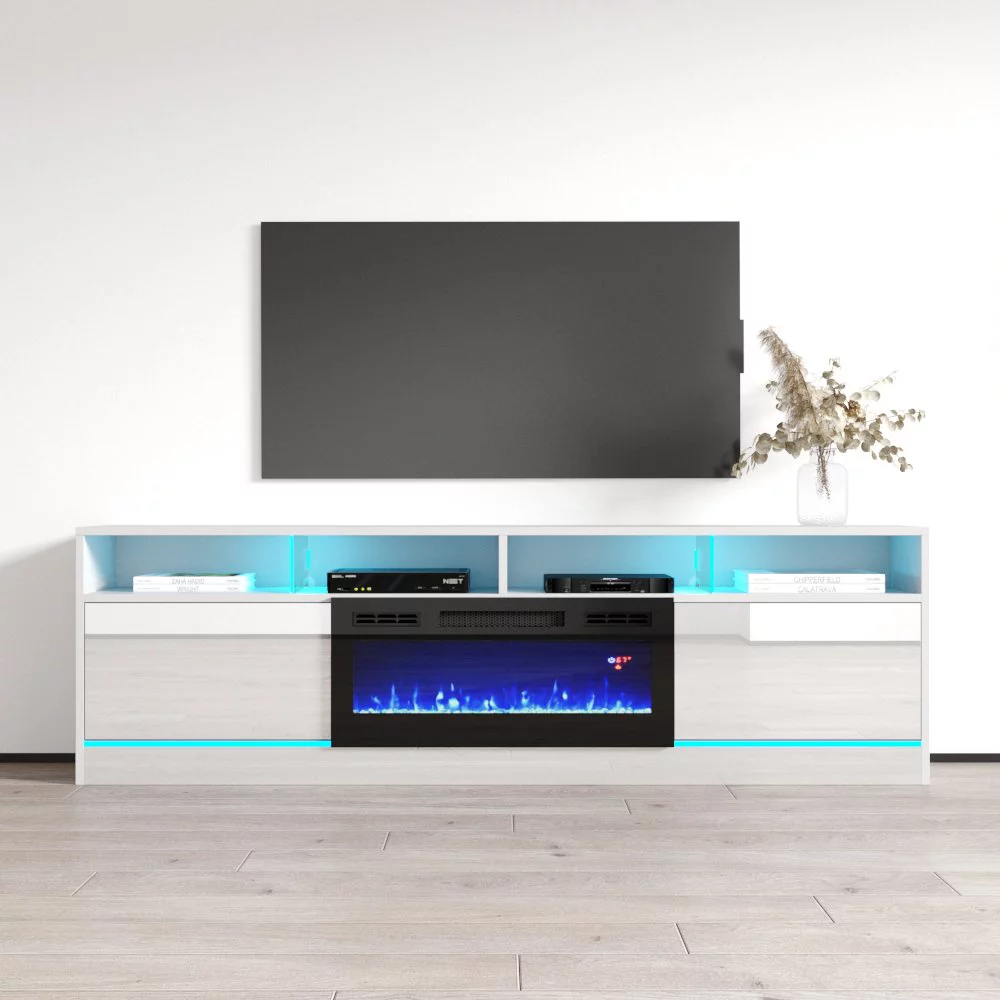 Disparo BL-05 Fireplace TV Stand for TVs up to 90
