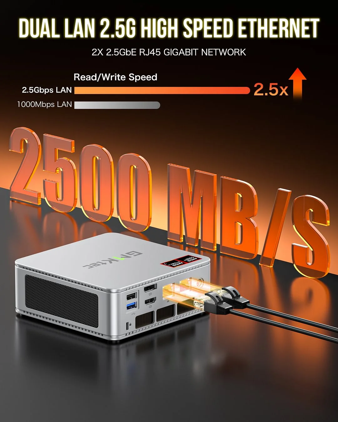 GMKtec K8 Gaming Mini PC AMD Ryzen 7 8845HS Windows 11 Pro 32GB DDR5 5600Mhz 1TB PCIe4.0 Nvme SSD WIFI 6E BT5.2 Desktop Tower