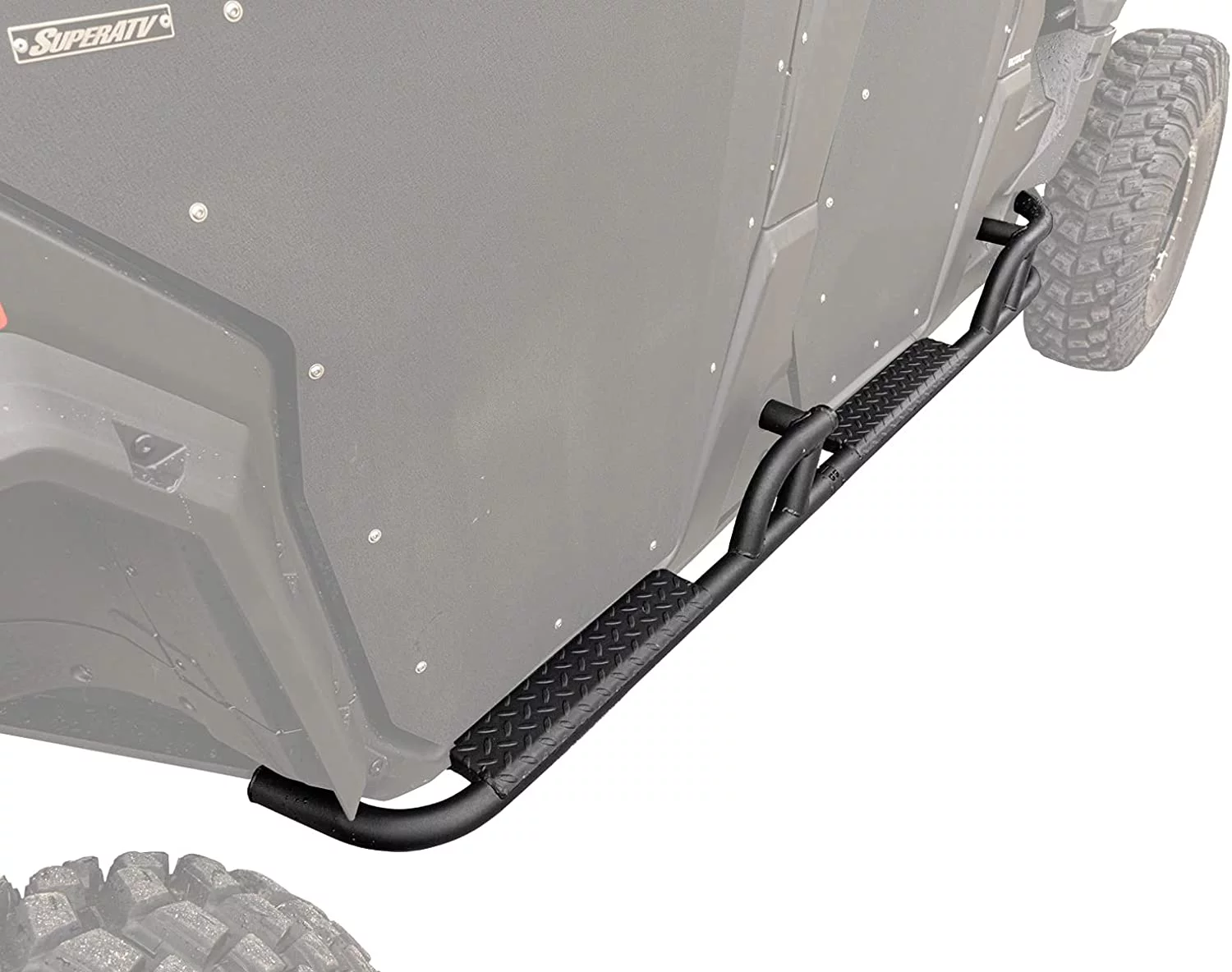 SuperATV Nerf Bars Tree Kickers Rock Sliders for 2017+ Can Am Defender Max HD 8 (See Fitment List)|Made of 1.75