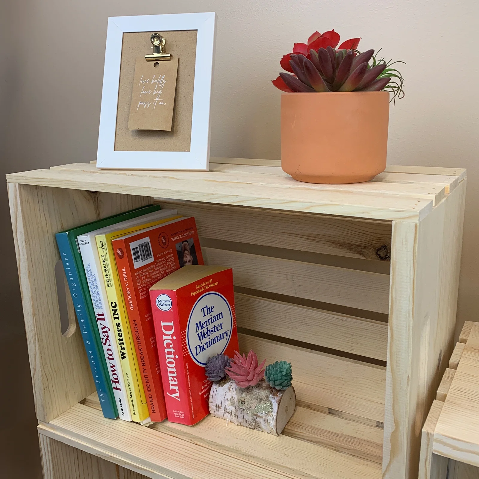 Wilson Large Pine Wood Crate (3 Pack)