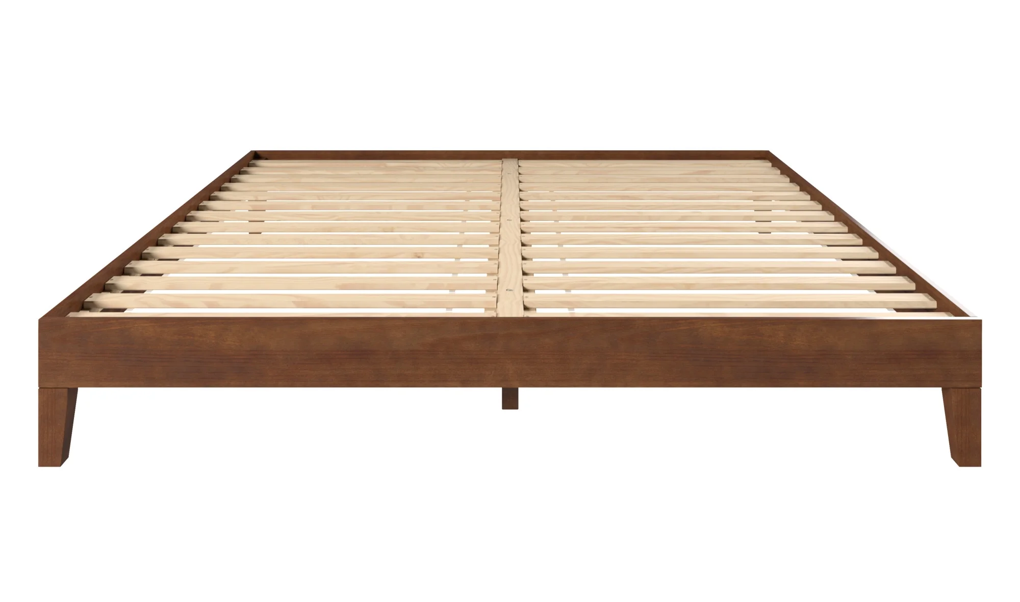 Nix King Natural Wood Platform Bed
