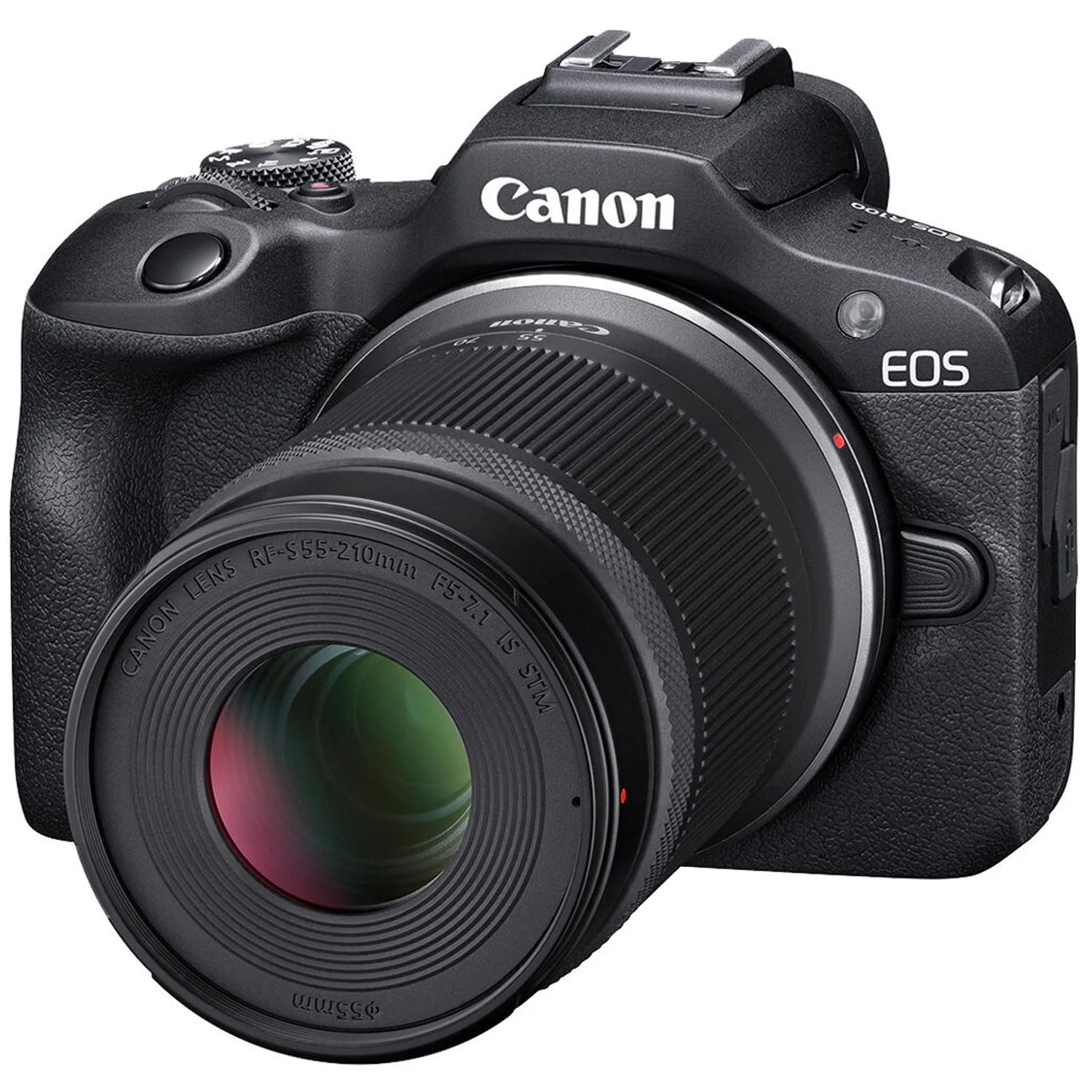 Canon EOS R100 Mirrorless Camera with 55-210mm Lens + 128 GB Memory + Pro Series 0.43x Af Wideangle Lens + Pro Series 2.2x Af Telephoto Lens + Filters + Tripod + More (26pc Bundle)