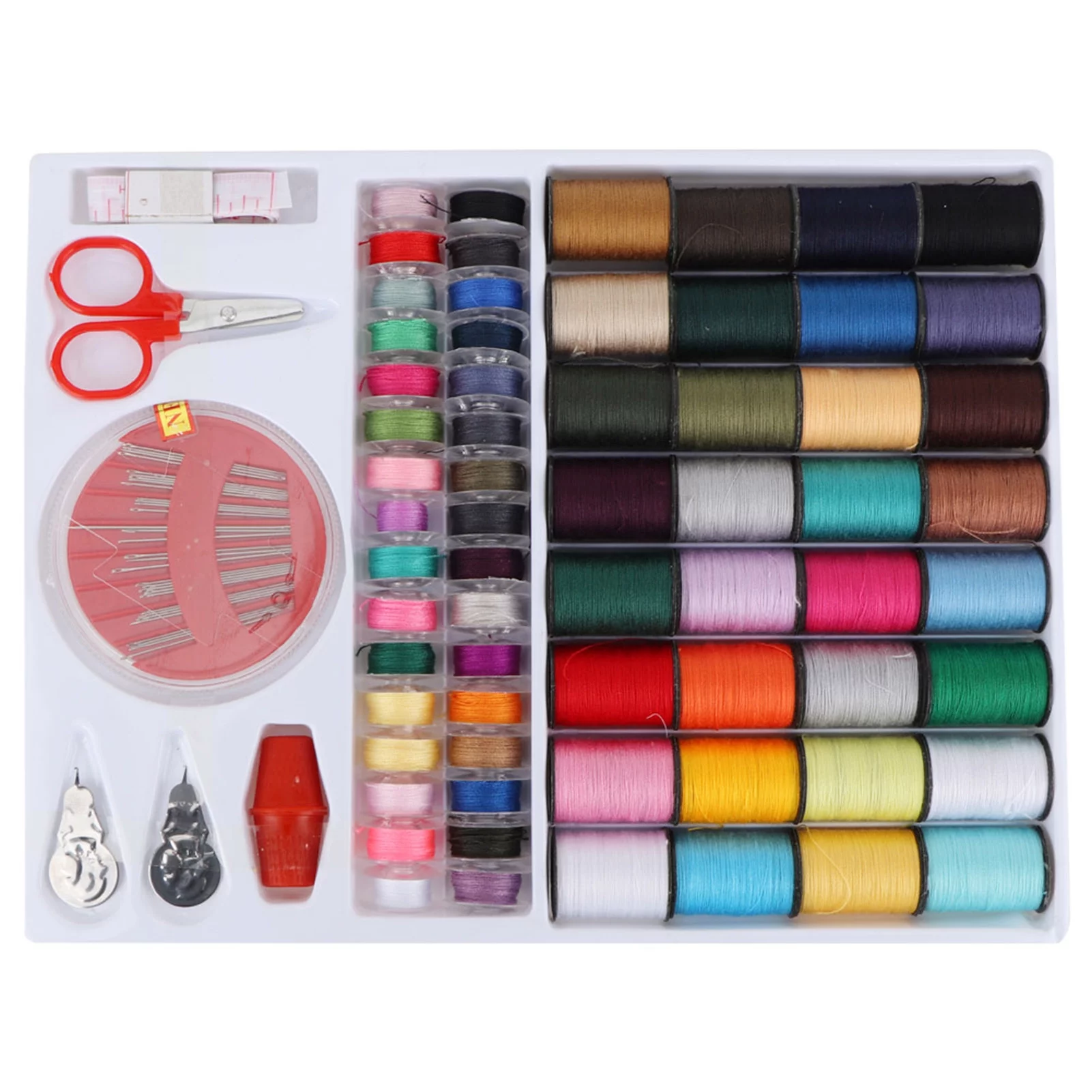 Goldmeet 64PCS Colorful Hand Machine Sewing Thread Cord Set Clothes String Spool Box FR-197