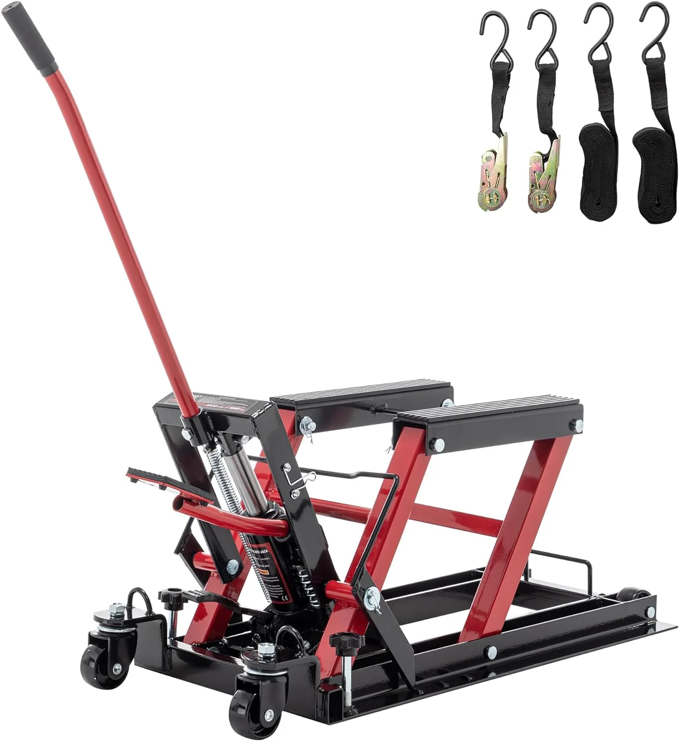 Tabaray Hydraulic Motorcycle Lift Jack Stand: 1500 LBS Capacity ATV Scissor Lift Jack Table with 4.5