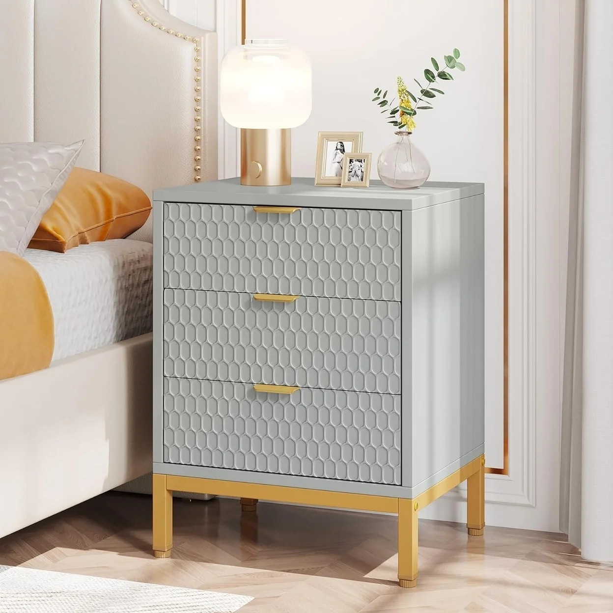 Tribesigns Modern Nightstand 25.8