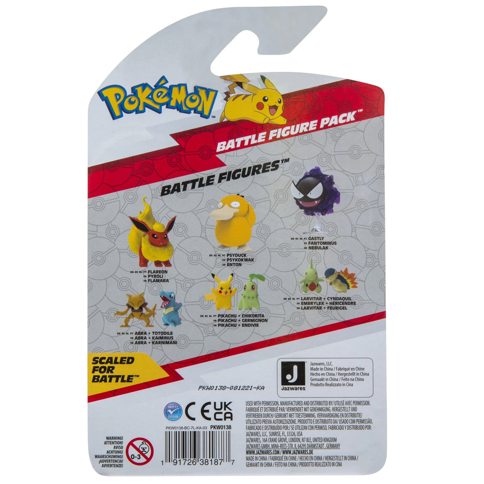 Pokemon 2 inch Battle Figure 2 Pack, Totodile & Abra