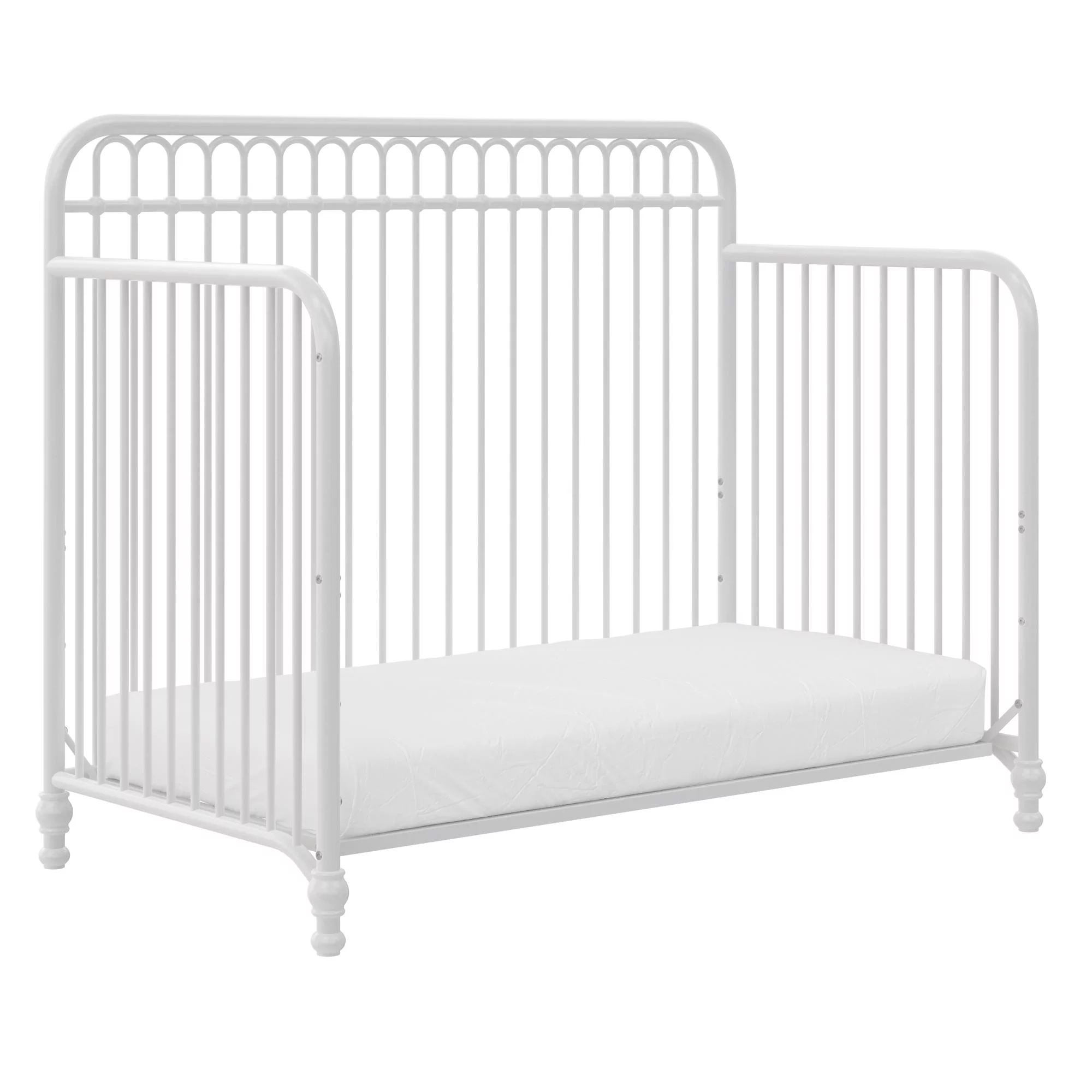 Little Seeds Ivy 3-in-1 Convertible Metal Crib, Off White