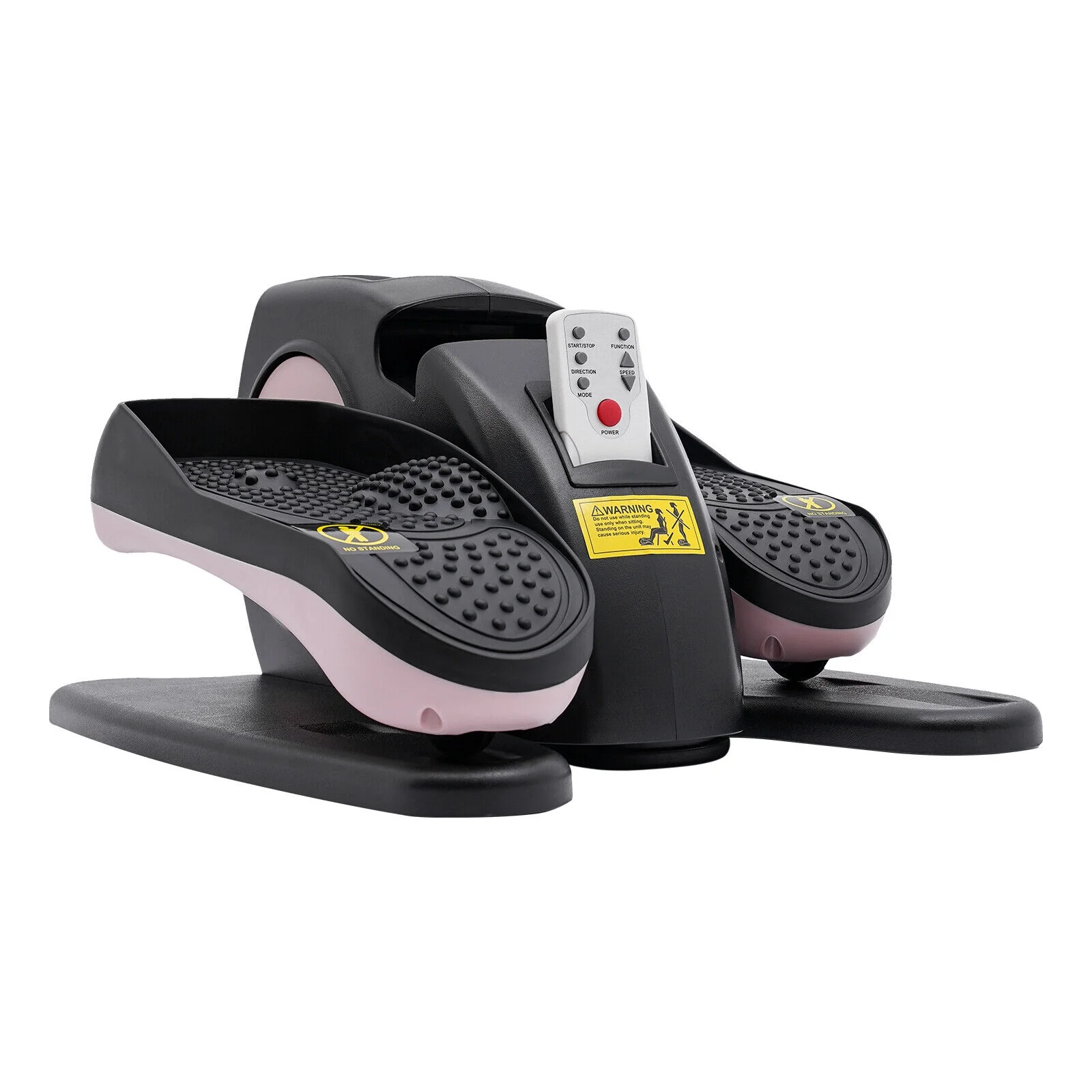Under Desk Elliptical Machine Electric Seated Leg Foot Pedal Exerciser W/ Remote Pink