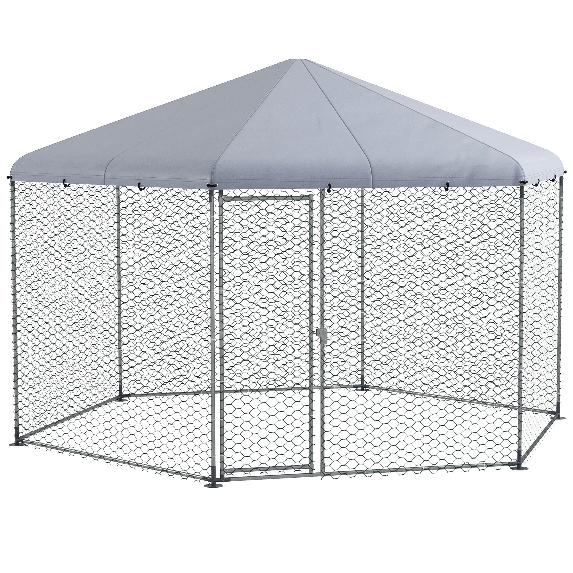 PawHut 13.1 ft x 11.4 ft Chicken Coop for 10-15 Chickens, Ducks, Rabbits