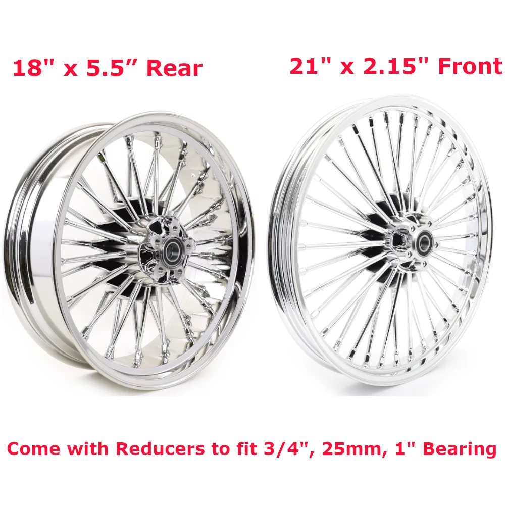 21x2.15 18x5.5 36 Fat Spoke Front Rear Wheels Rim for Harley Dyna Street Bob FXDB Wide Glide