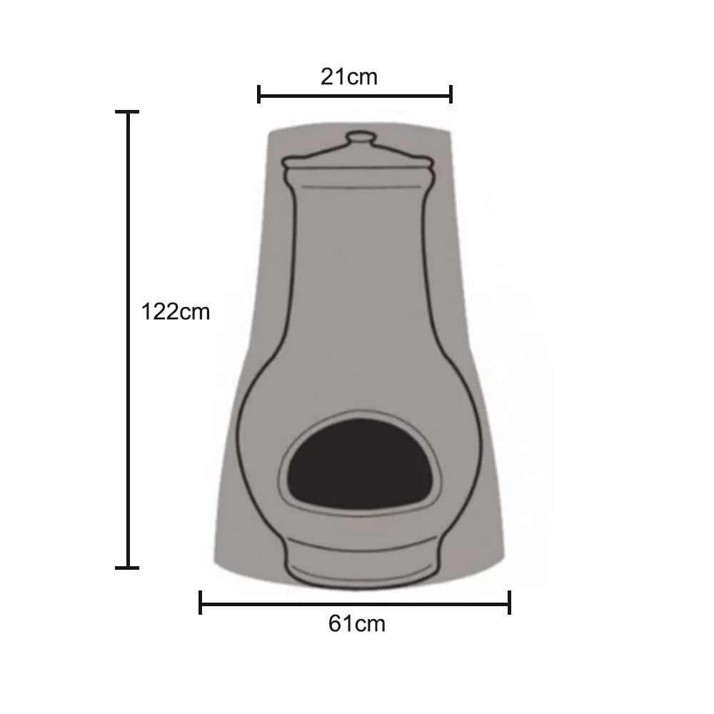 TJFU Black Chiminea Cover Outdoor Patio Waterproof Dustproof Sunscreen Protective Chimney Fire Pit Heater Cover Stove Cover Fit For 41 and 46