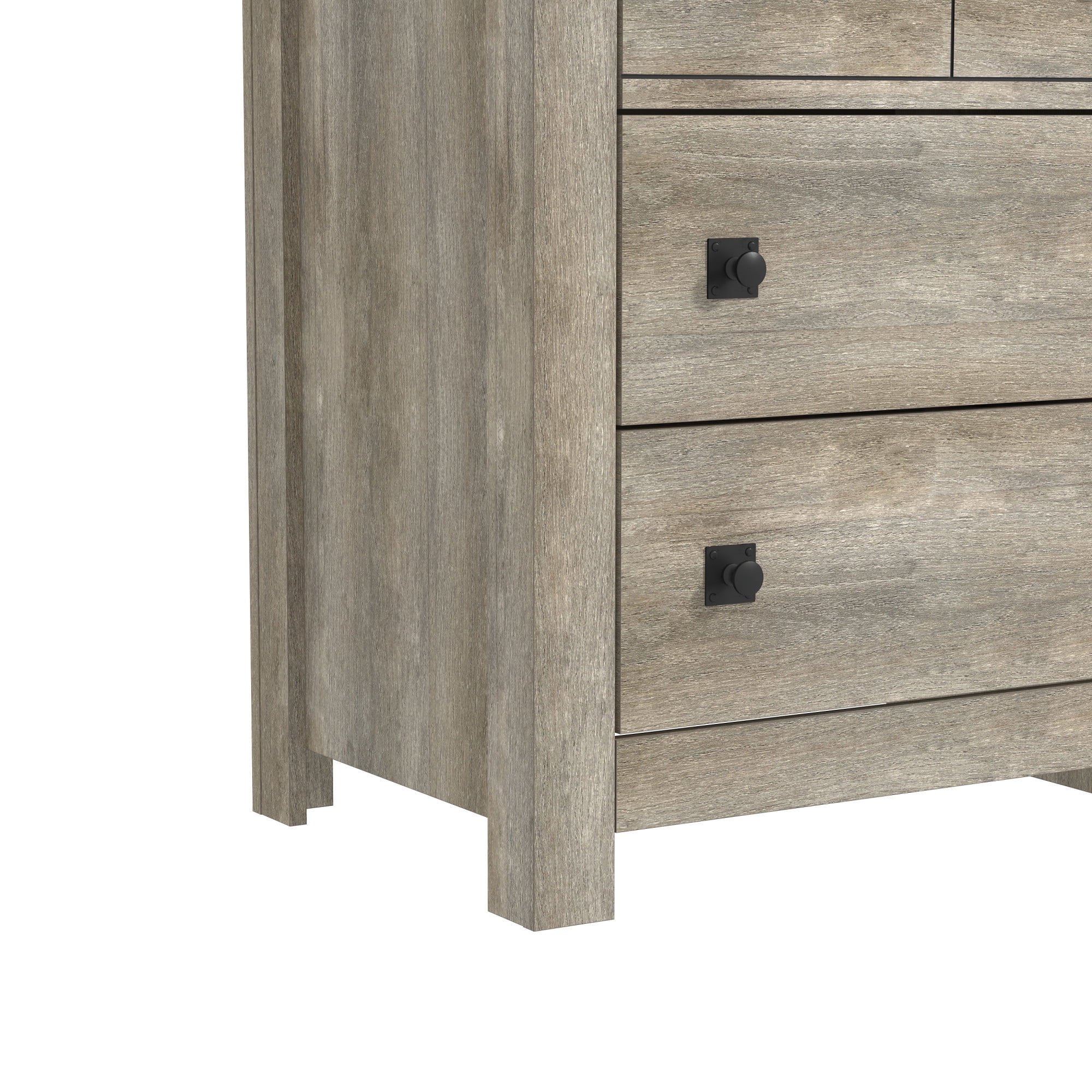 Hillsdale Addison Farmhouse 6 Drawer Dresser, Driftwood Gray