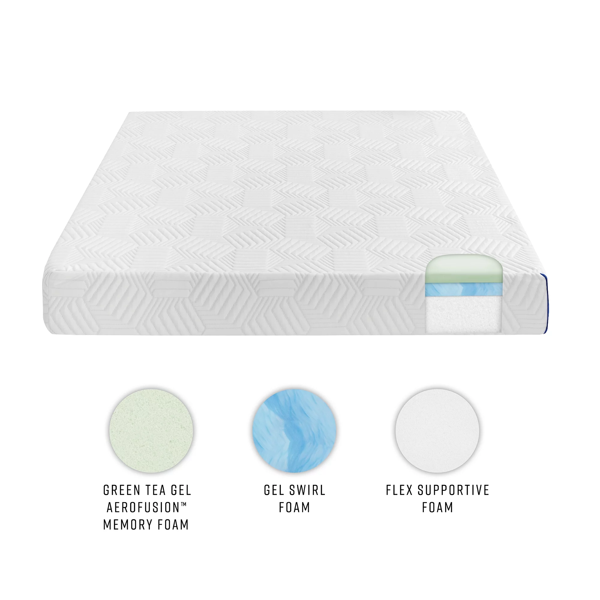 LifeSleep 8-Inch 3-Layer Supportive Memory Foam Mattress-in-a-Box, Twin