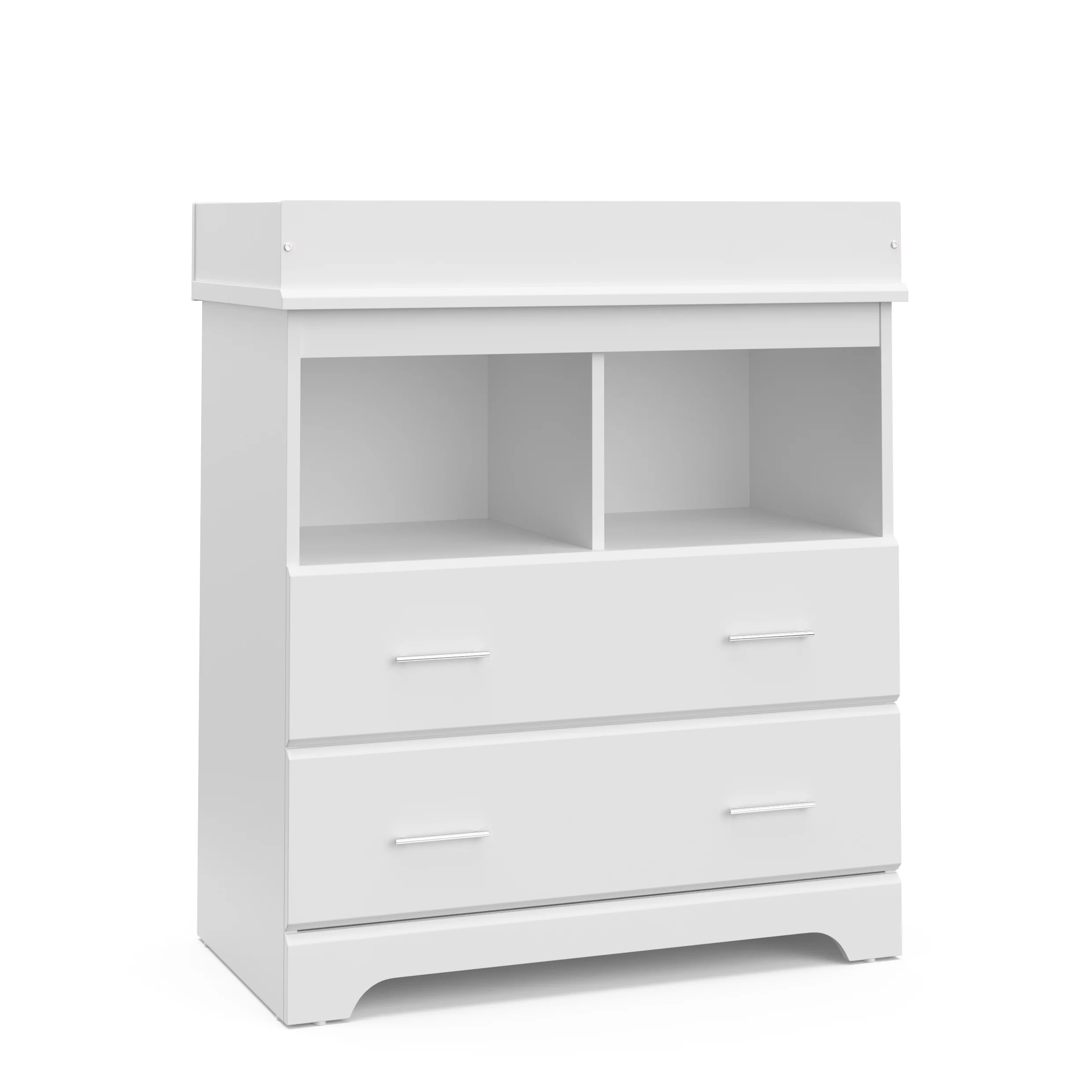 Storkcraft Brookside 2 Drawer Baby Changing Table Dresser, White