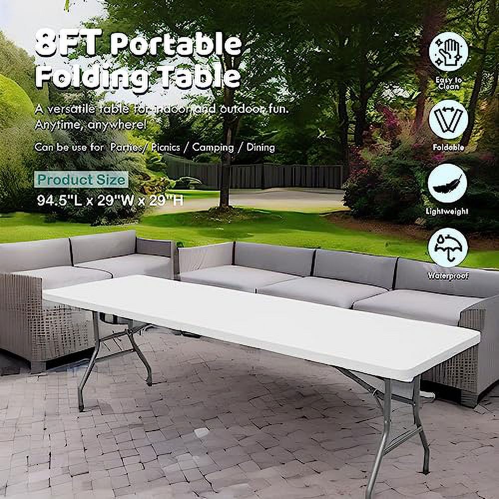AJP Distributors 6 Foot Portable Plastic Folding Table 6FT 72