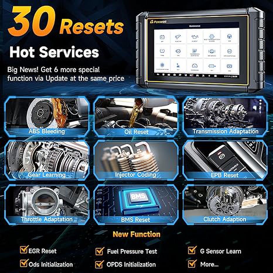 FOXWELL NT909 OBD2 Scanner, 2024 Wireless Bidirectional Scan Tool with ECU Reset, Full System Diagnostic Tool, 30+ Resets, FCA, VAG Guide CAN-FD/DOIP, 3 Year Update Car Scanner for All Vehicles