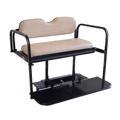GTW Flip Folding Rear Back Seat Kit for Club Car DS Golf Cart |Buff Color|2000.5 - up