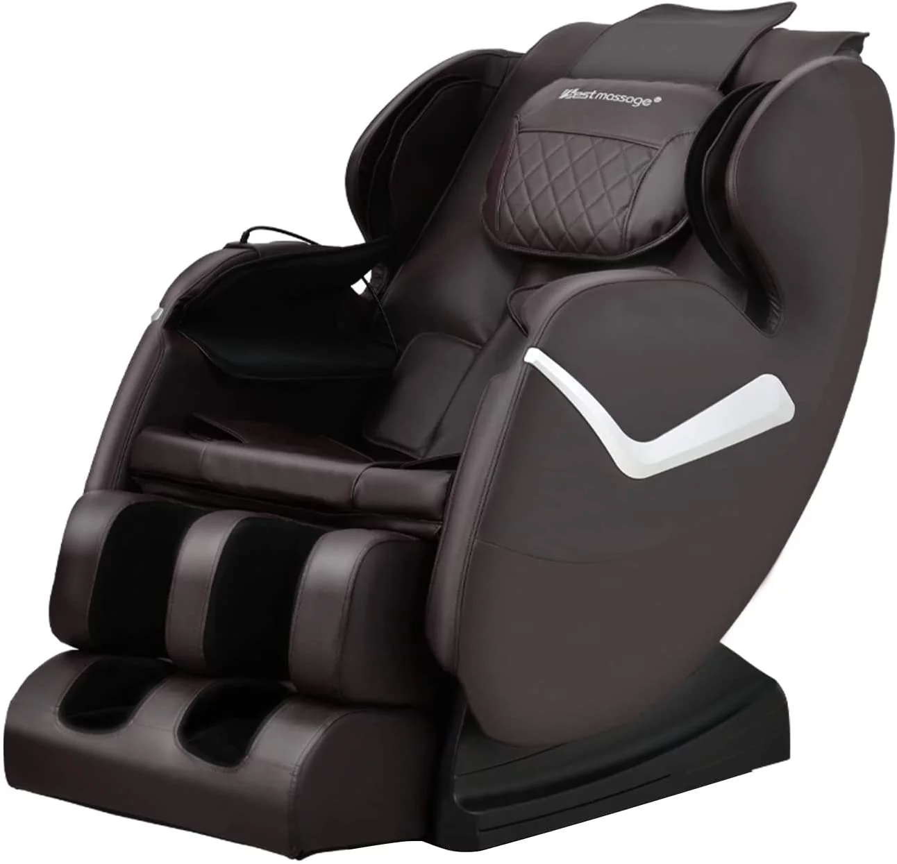 BestMassage Massage Chair,Electric Shiatsu Full Body Zero Gravity Massage Recliner Chair Built-in Heat，Brown