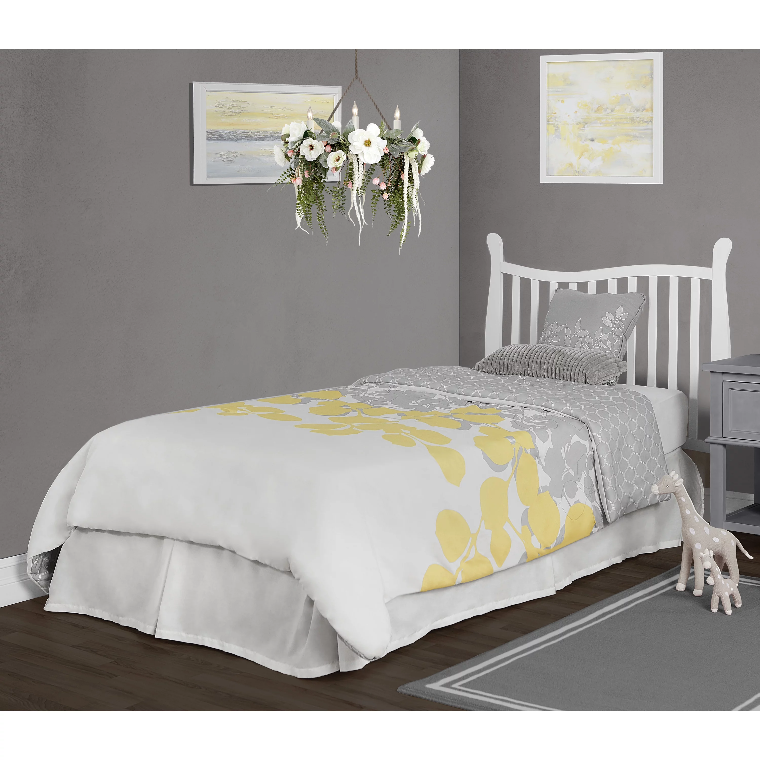 Dream On Me Piper 4-in-1 Convertible Mini Crib, White