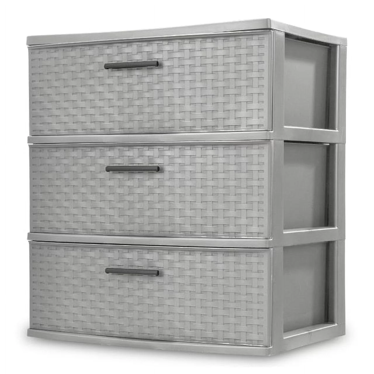Sterilite 3 Drawer Wide Weave Tower Plastic