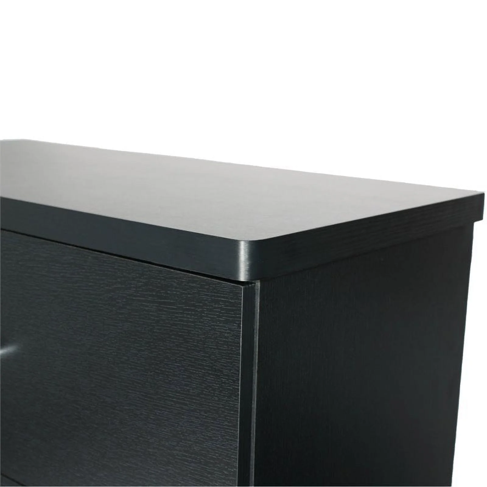 Home Square 2-Piece Set with Full Bed and Chest Bedroom Dresser in Black