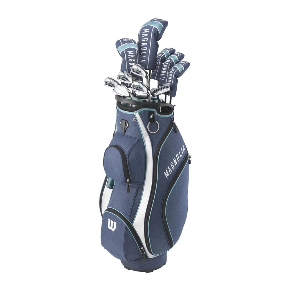 NEW Wilson Women's Golf Magnolia Cart Complete Set with Driver, Navy, Right Hand