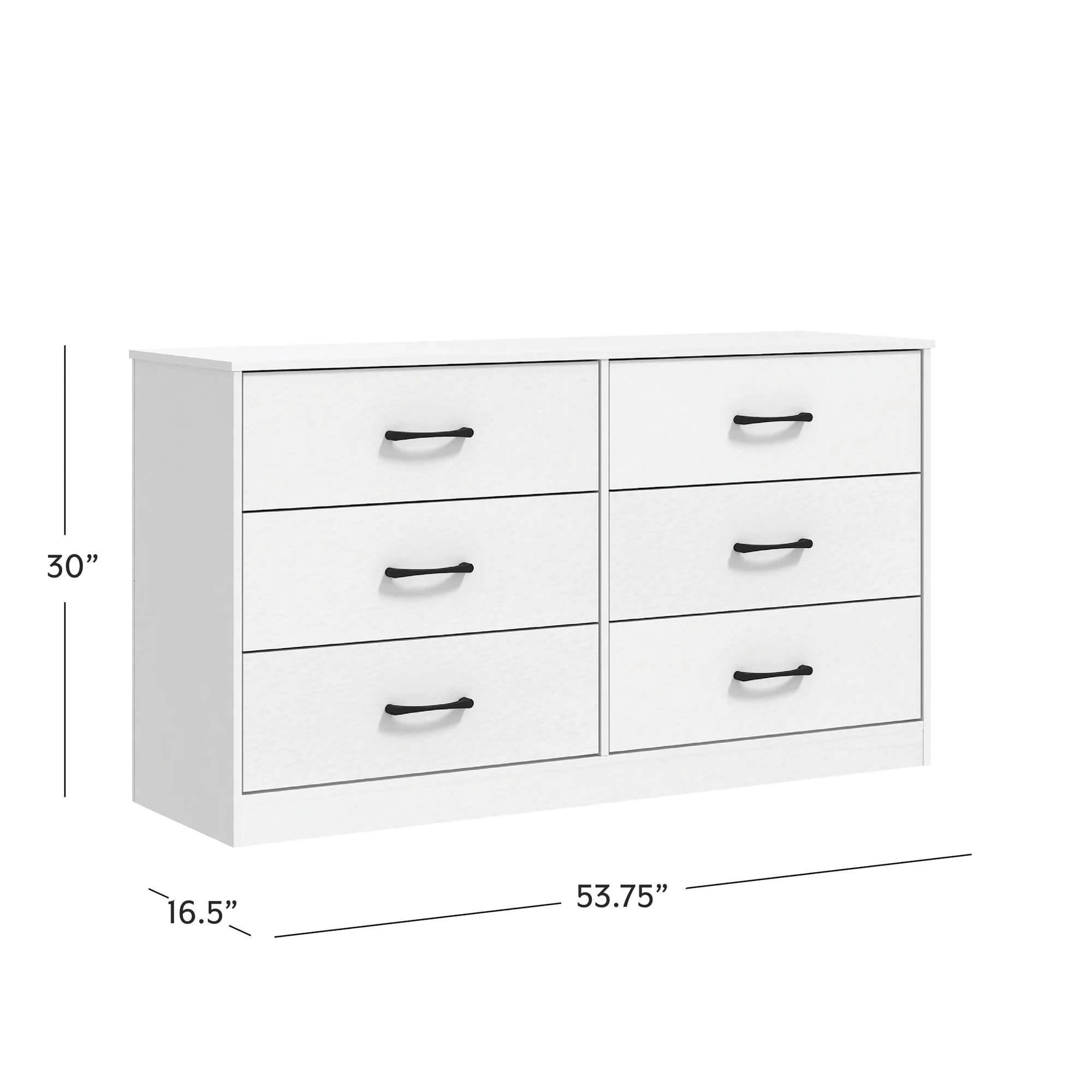 Mainstays Ardent 6 Drawer Dresser, White