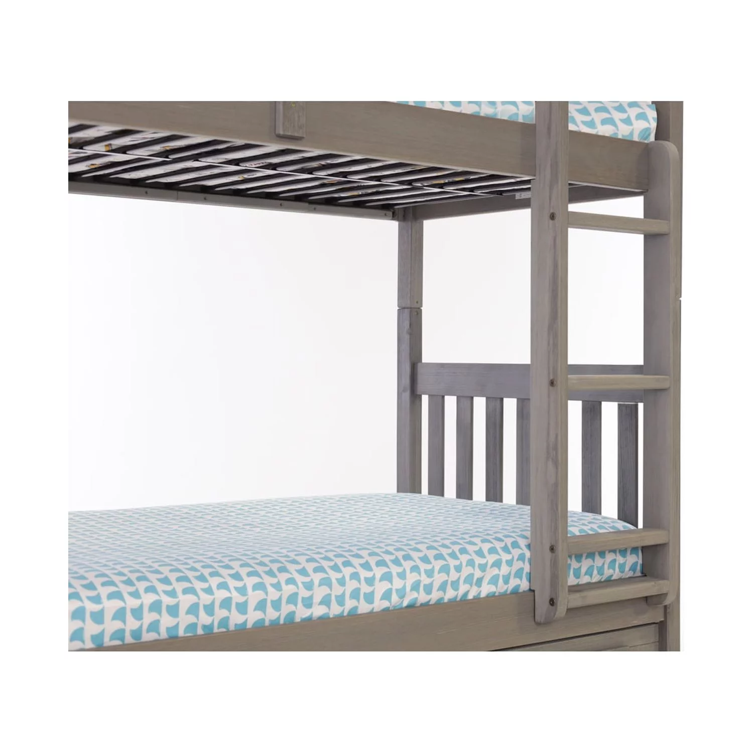 Solid Pine Twin/Twin Bunk Bed with Twin Trundle
