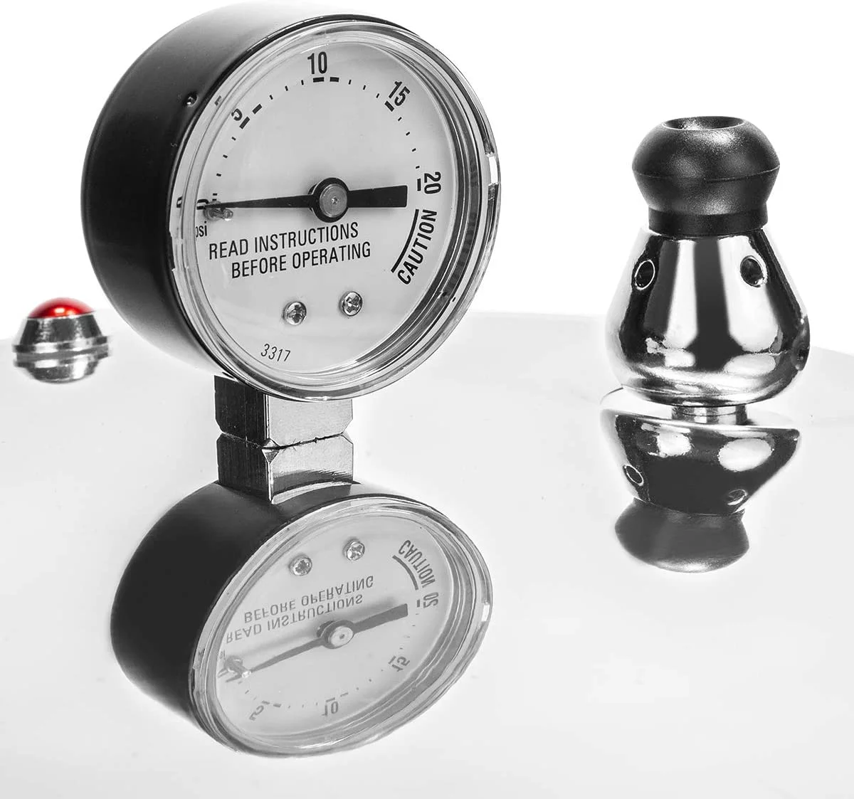 Barton 22-Quart Pressure Canner Pressure Cooker Built-in Pressure Gauge with Rack Induction Compatible, Aluminum Polished 22 QT