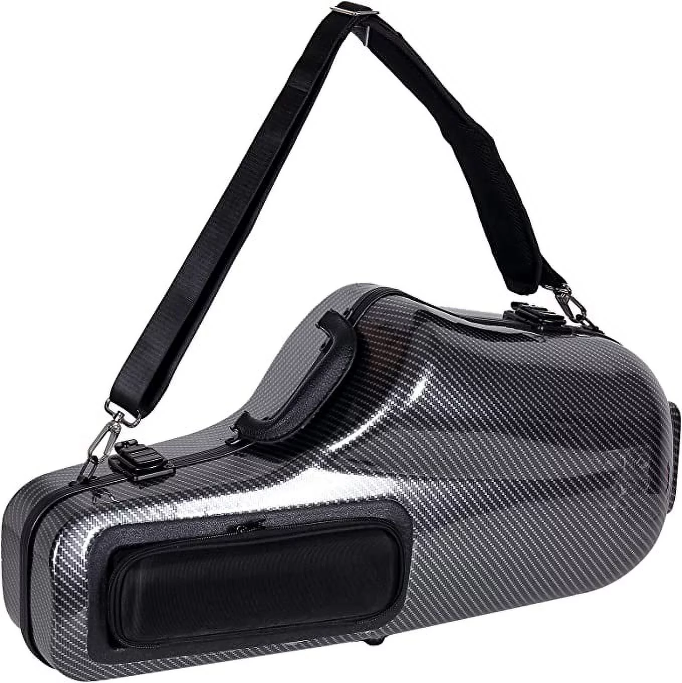 Crossrock Waterproof Alto Saxophone Case, PC Carbon Wave ABS Mold Hard Shell