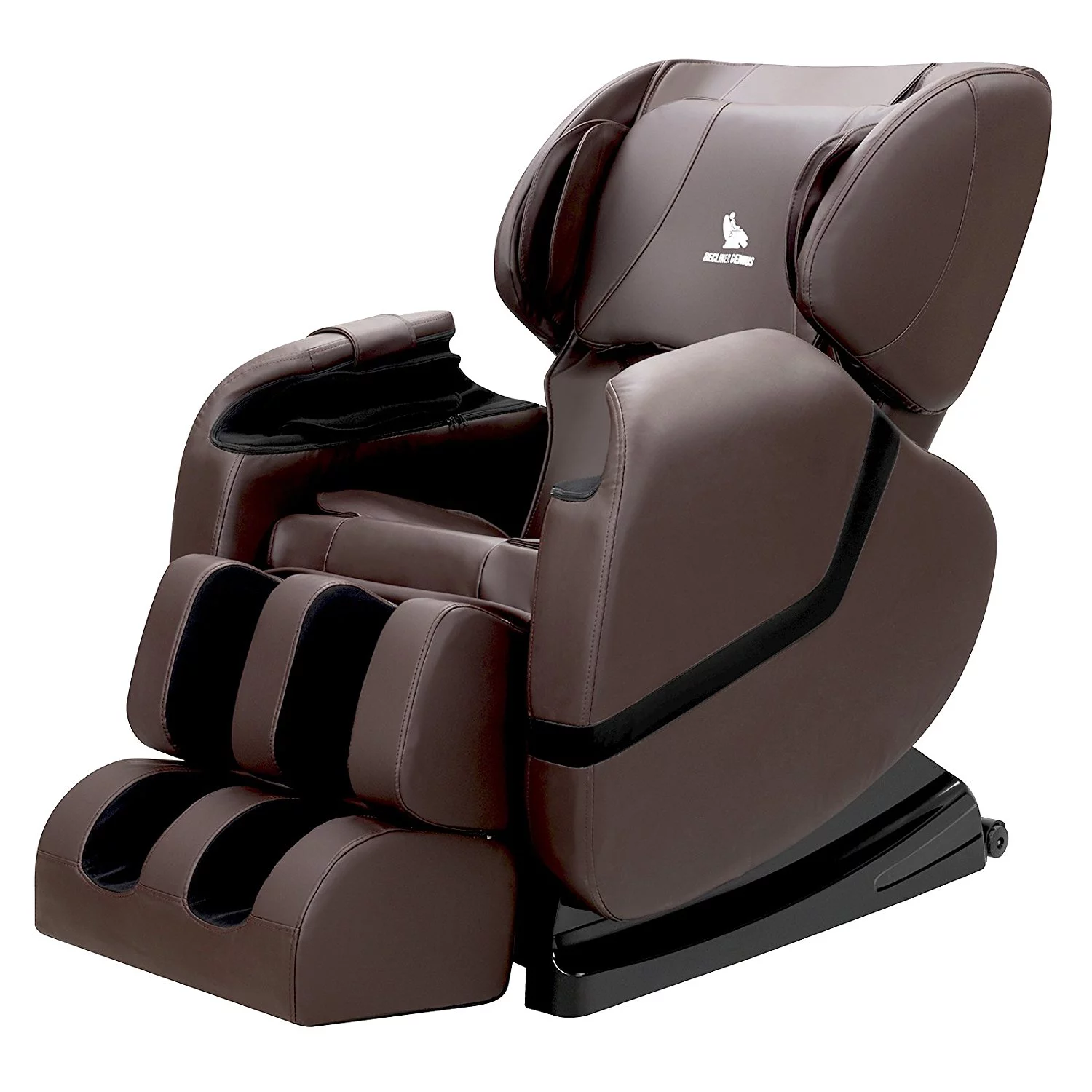 Uenjoy Full Body Zero Gravity Massage Chair Shiatsu Recliner Built-In Heat and Air Massage System Foot Rest - Brown