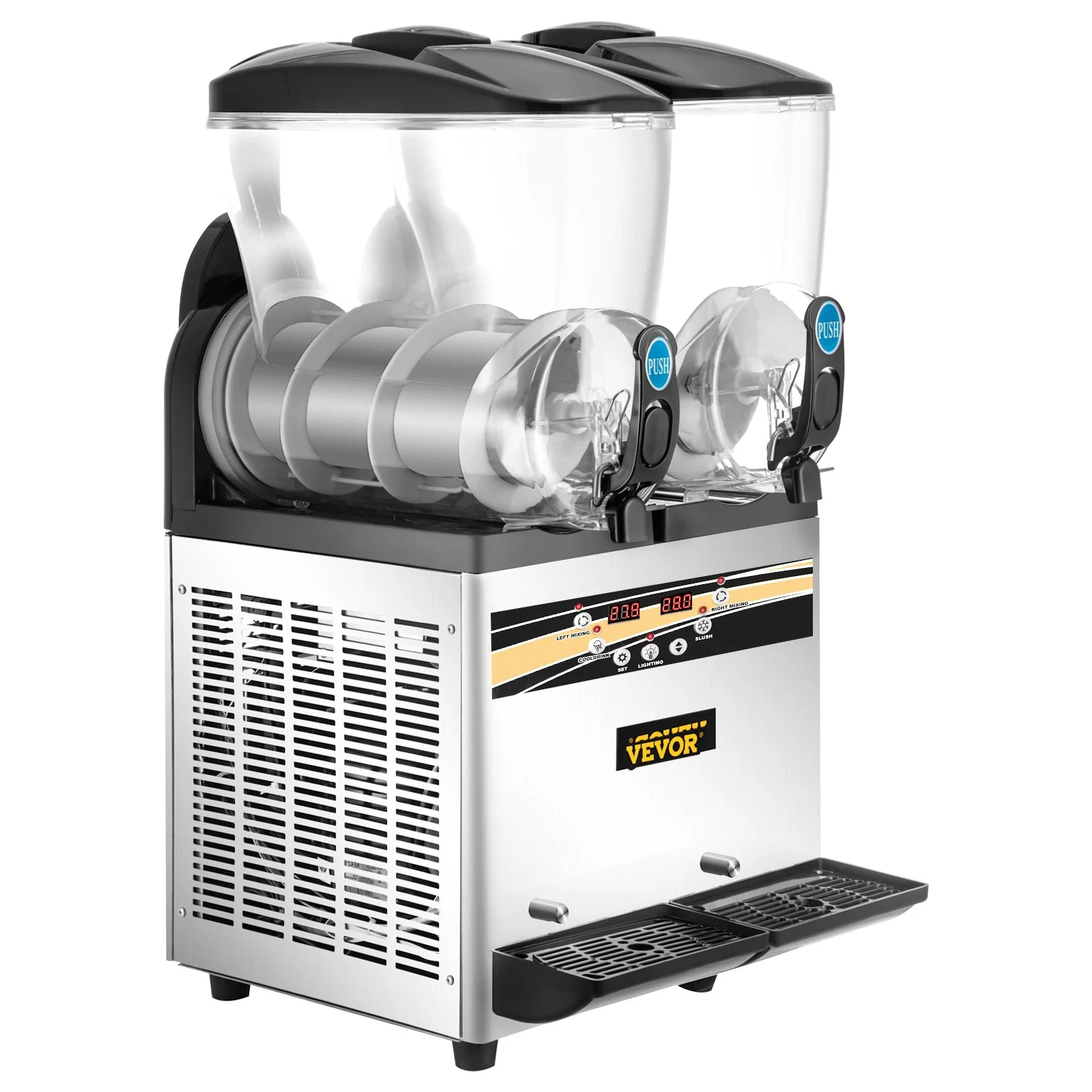 VEVOR Margarita Machine, 15Lx2 Tank Commercial Slushy Machine, 1000W, For Supermarkets, Cafes, Restaurants, Bars, and Home Use