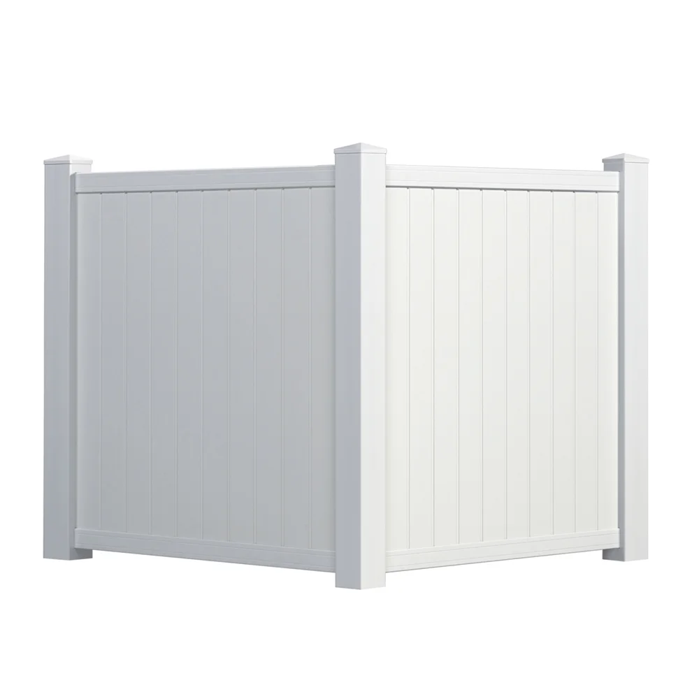 Somerset 5 ft. x 4 ft. White Vinyl Privacy Corner Accent Fence