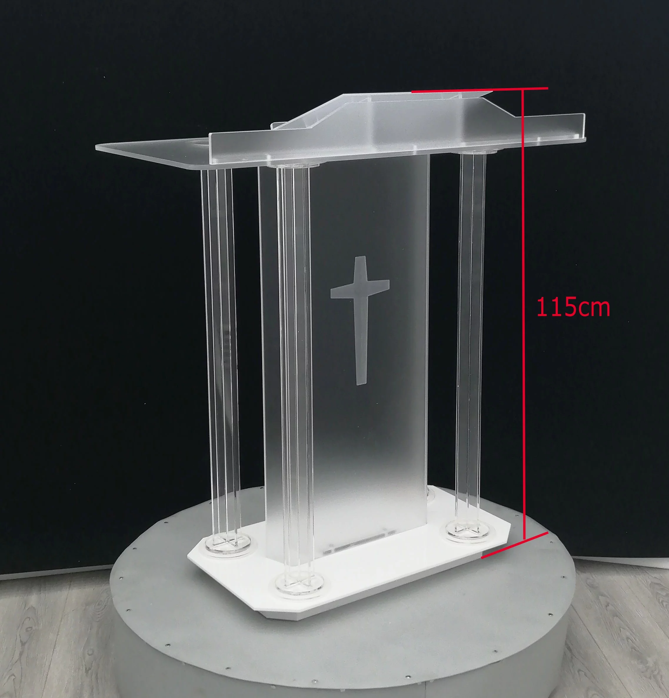 INTSUPERMAI Acrylics Church Podium Pray Lectern Pulpit Plexiglass