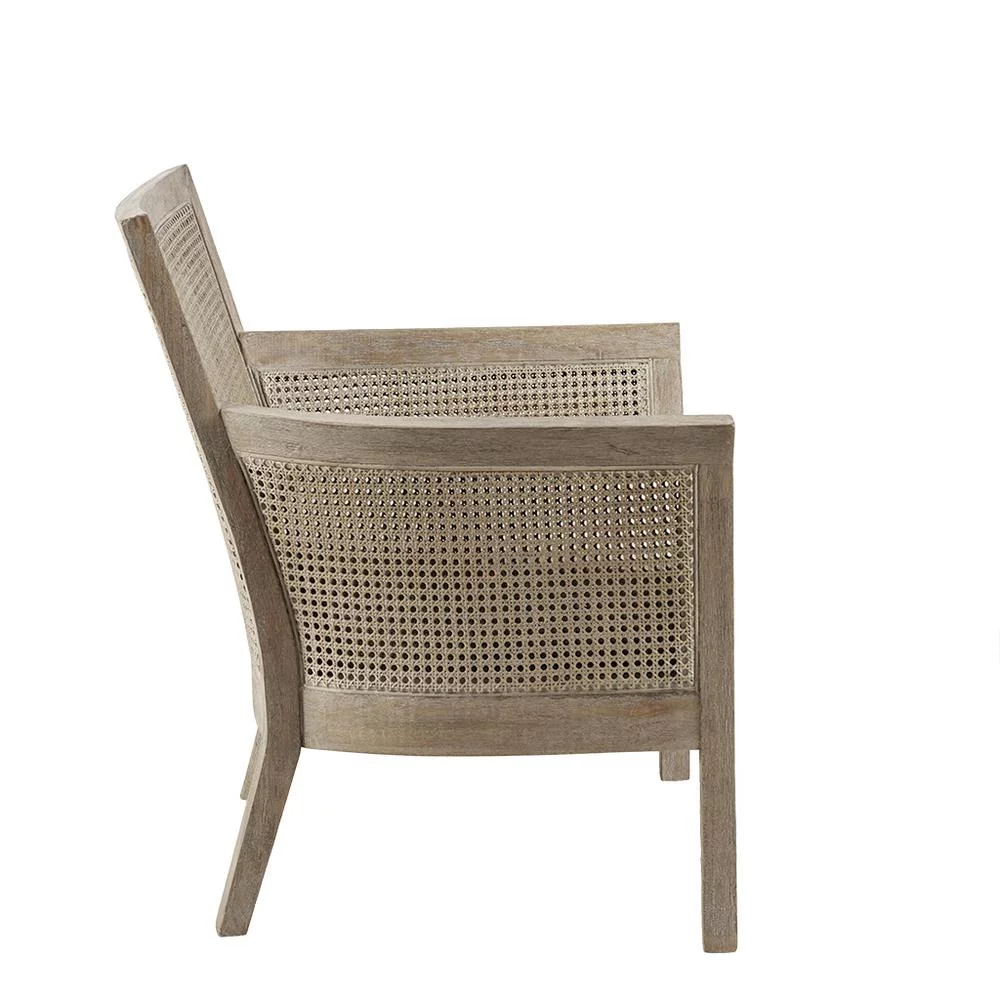 Rustic Cane Back Accent Chair, Belen Kox