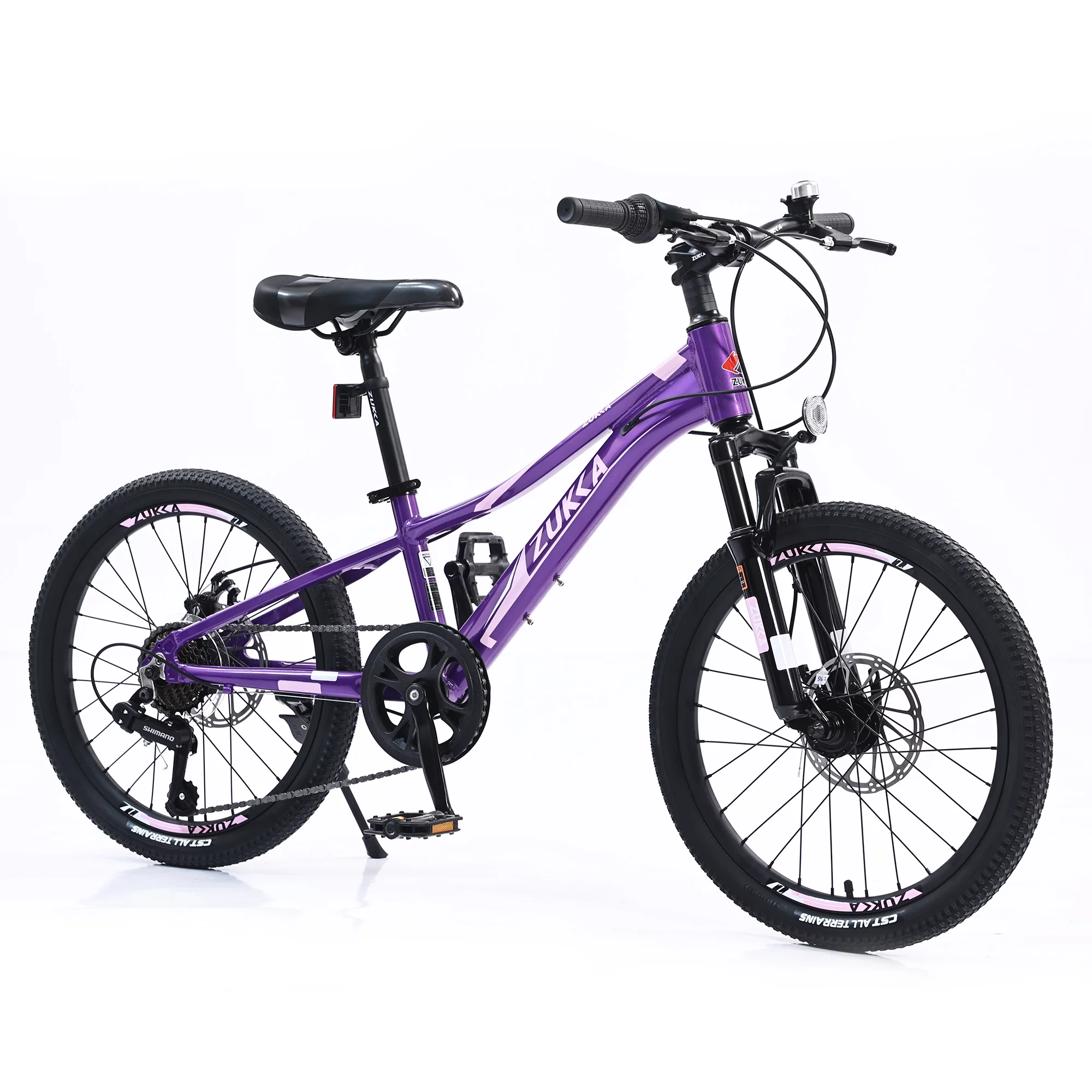 GUTALOR 20-Inch Mountain Bike for Girls and Boys - 7-Speed Off-Road Bicycle