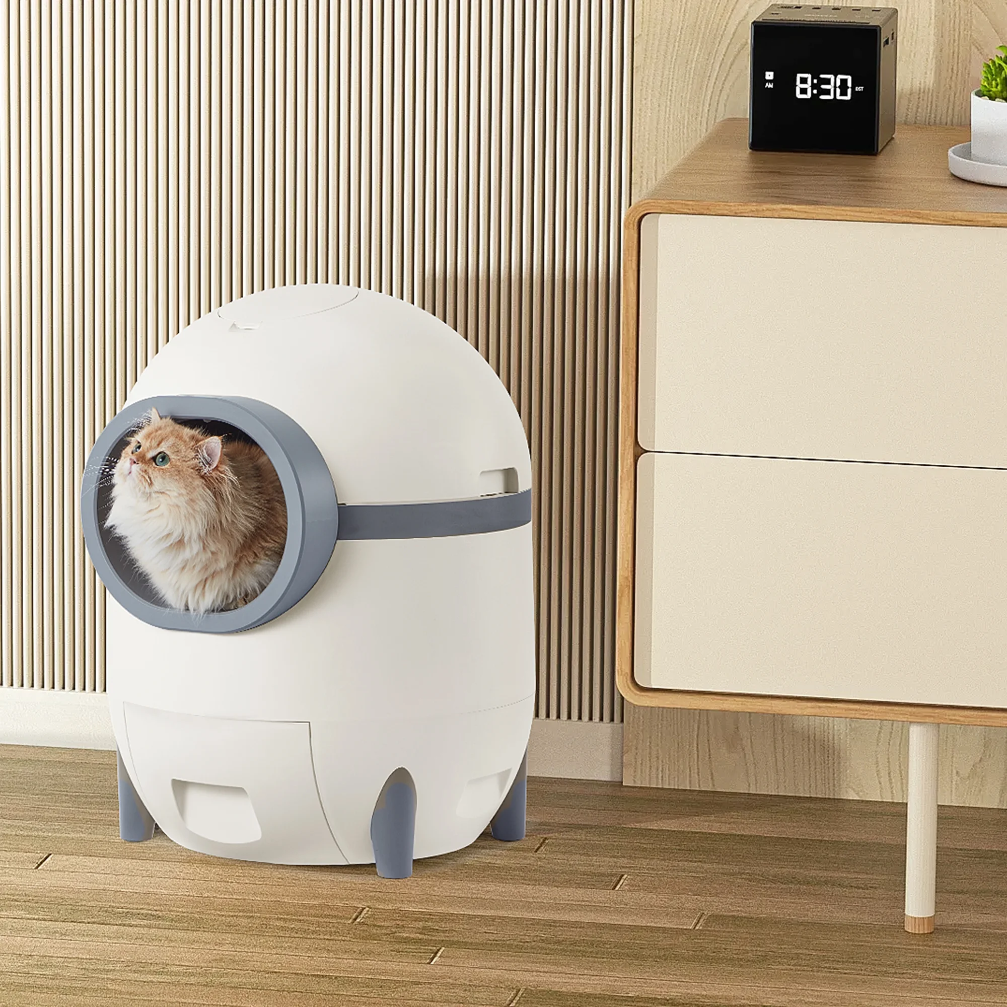 Hommow Automatic Cat Litter Box, Self Cleaning Cat Litter Box with APP Control & Cleaning Kit