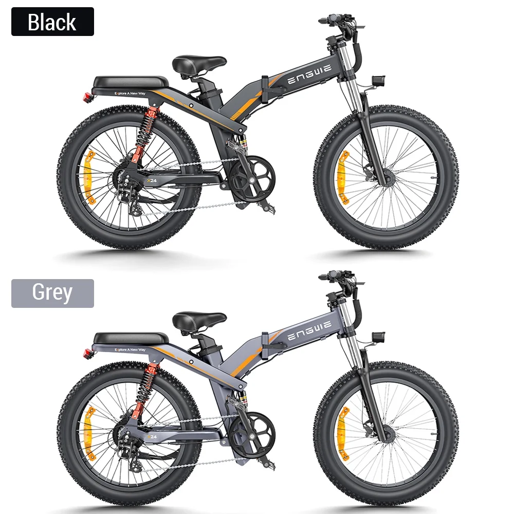 ENGWE Electric Bike,8 Speed Tire 24x4.0 Snow Maximum Speed E-bike 48v 19.2ah 24in 48v 19.2ah 1000w 31mph 24x4.0 Bike 24in Speed 31mph 1000w 8 All-terrain
