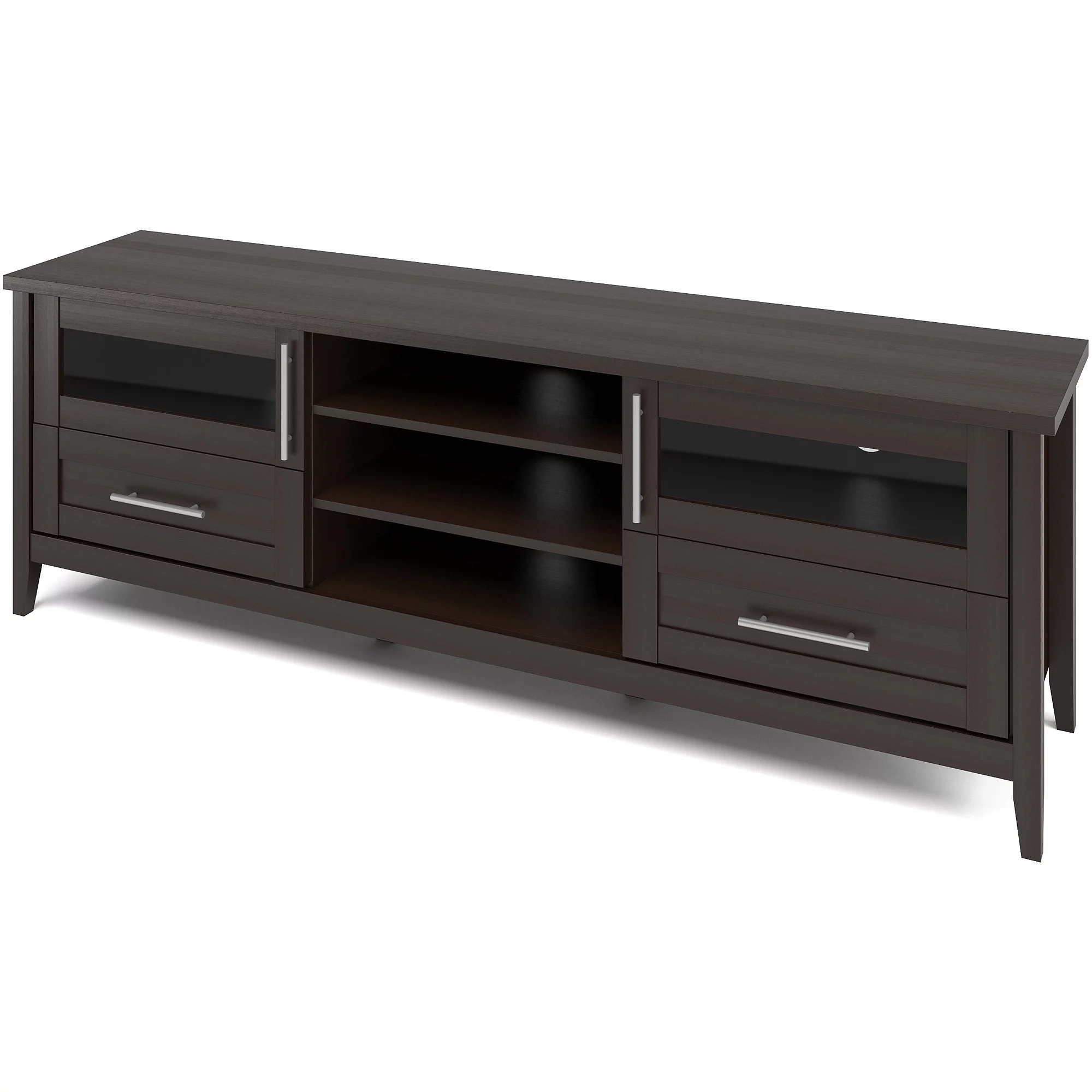 CorLiving Jackson Espresso Extra 2-Drawer TV Bench for TVs up to 80