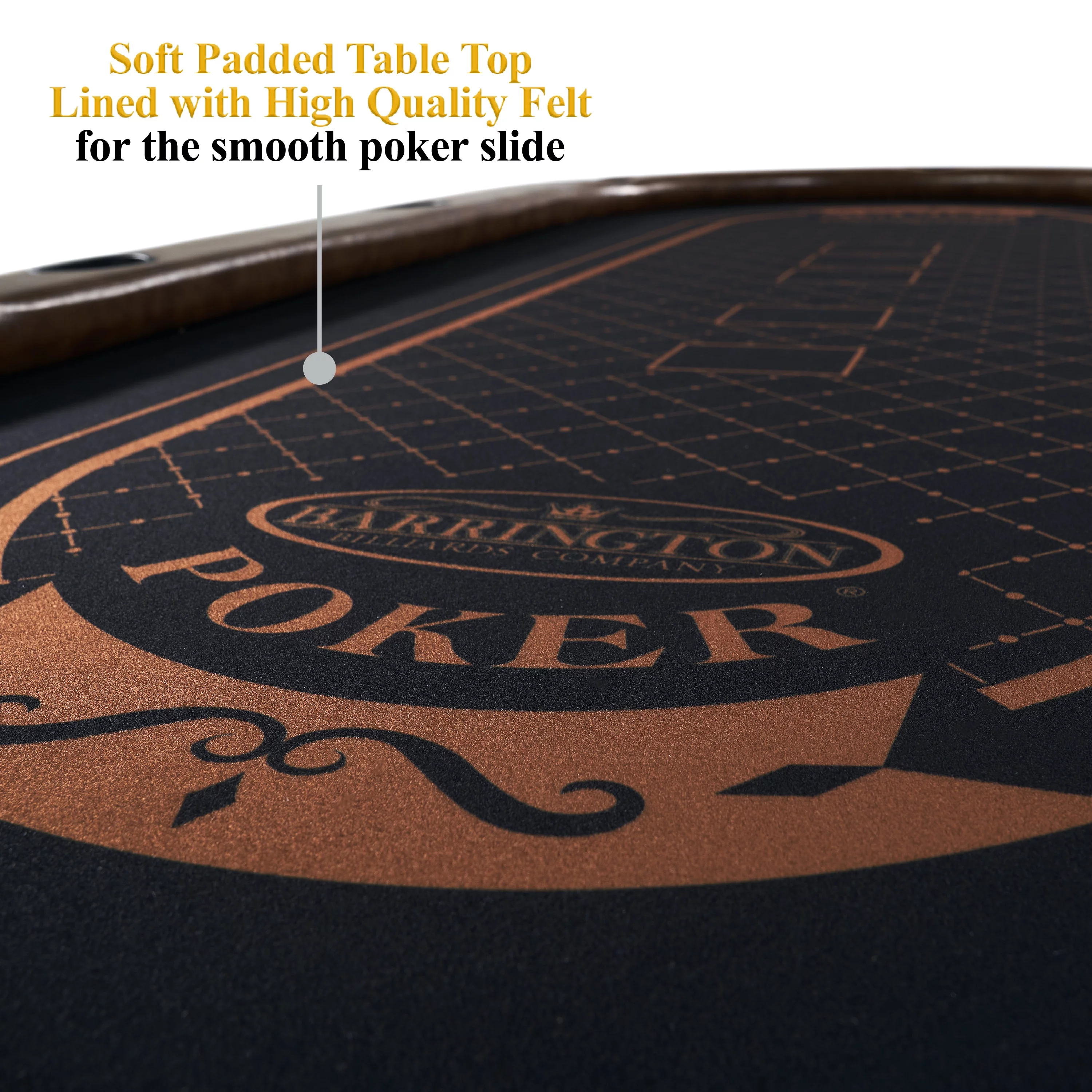 Barrington Urban 10 Player Poker Table with Dining Table Top, Not Foldable