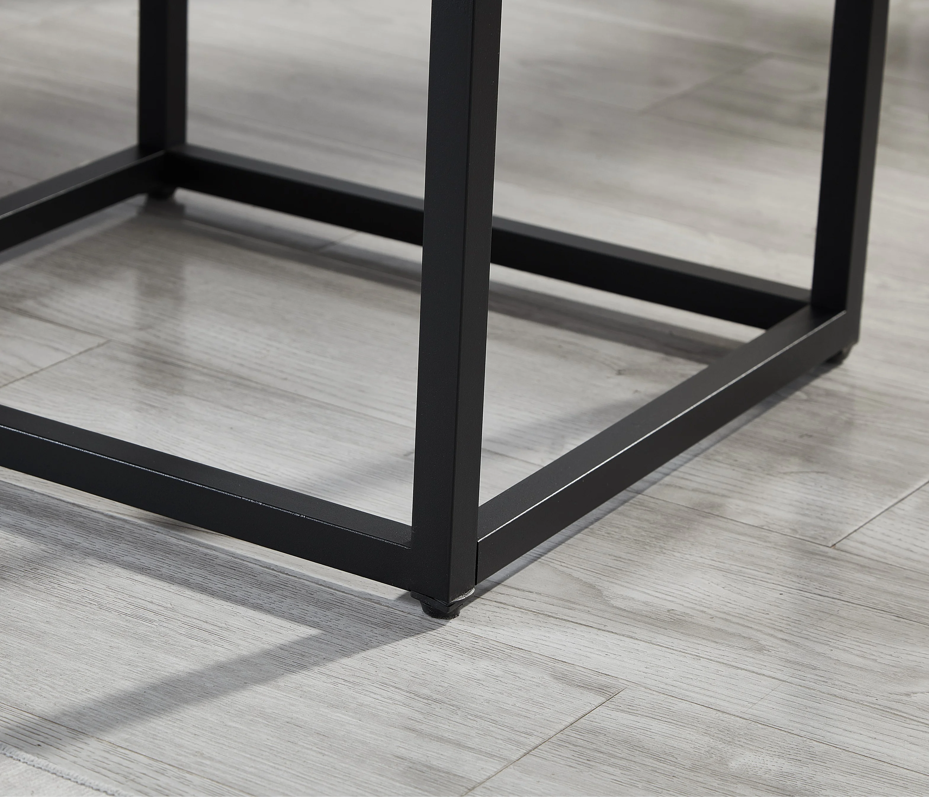 Roundhill Furniture Fentina 3-Piece Upholstered Bedroom Set, Tufted Wingback Bed with Two Gray Nightstands, King