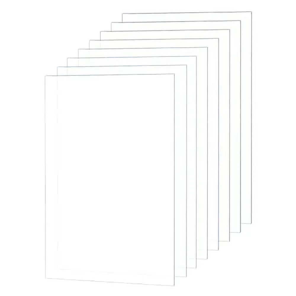 30 Sheets 0.4mm Plexiglass Picture Frame Replacement Transparent Acrylic Sheet Glass Clear Protective Sheets