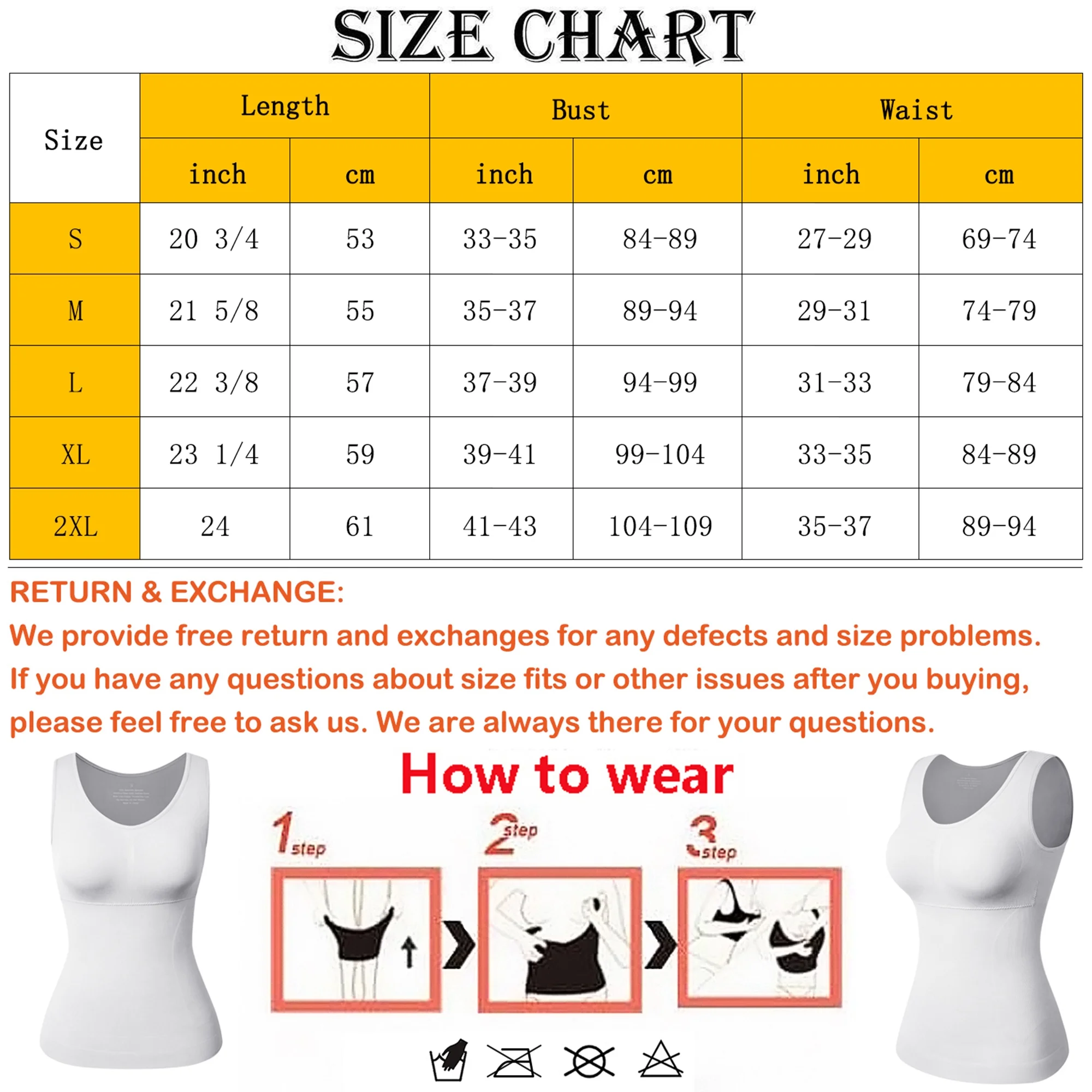COMFREE Camisoles for Women with Built in Bra Slimming Cami Shaper Tummy Control Tank Top Shapewear Body Shaper