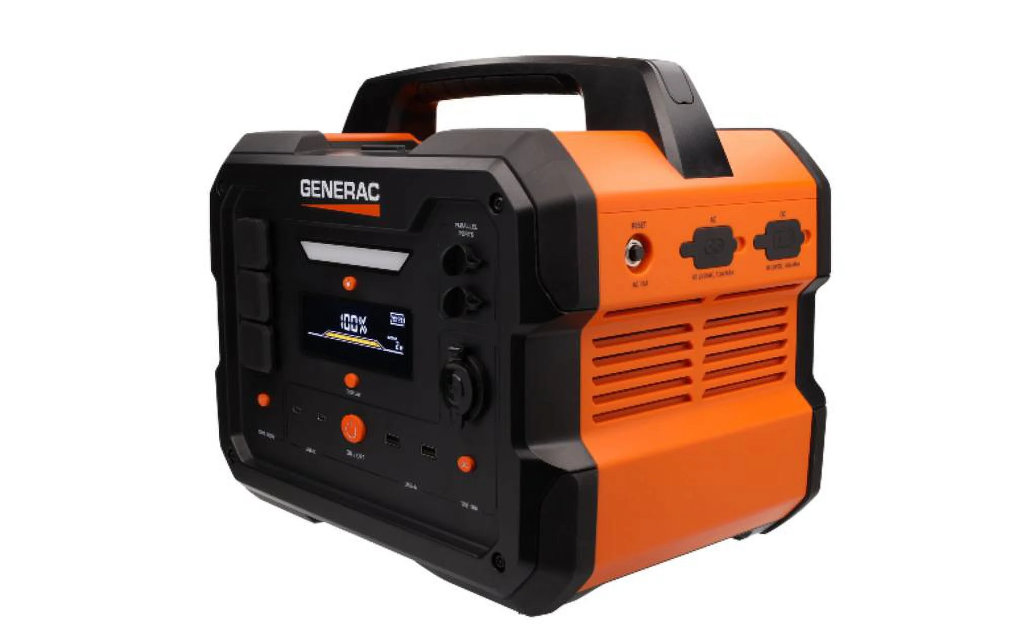 Generac 8025 Power Station 1600/3200 Watts 1086Wh Battery Powered Portable Generator - Solar Panel Charging Compatible