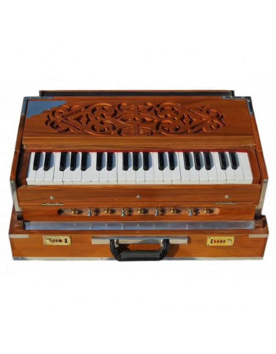 Folding Harmonium Instrument, 3.5 octaves, Portable Harmonium Tuned