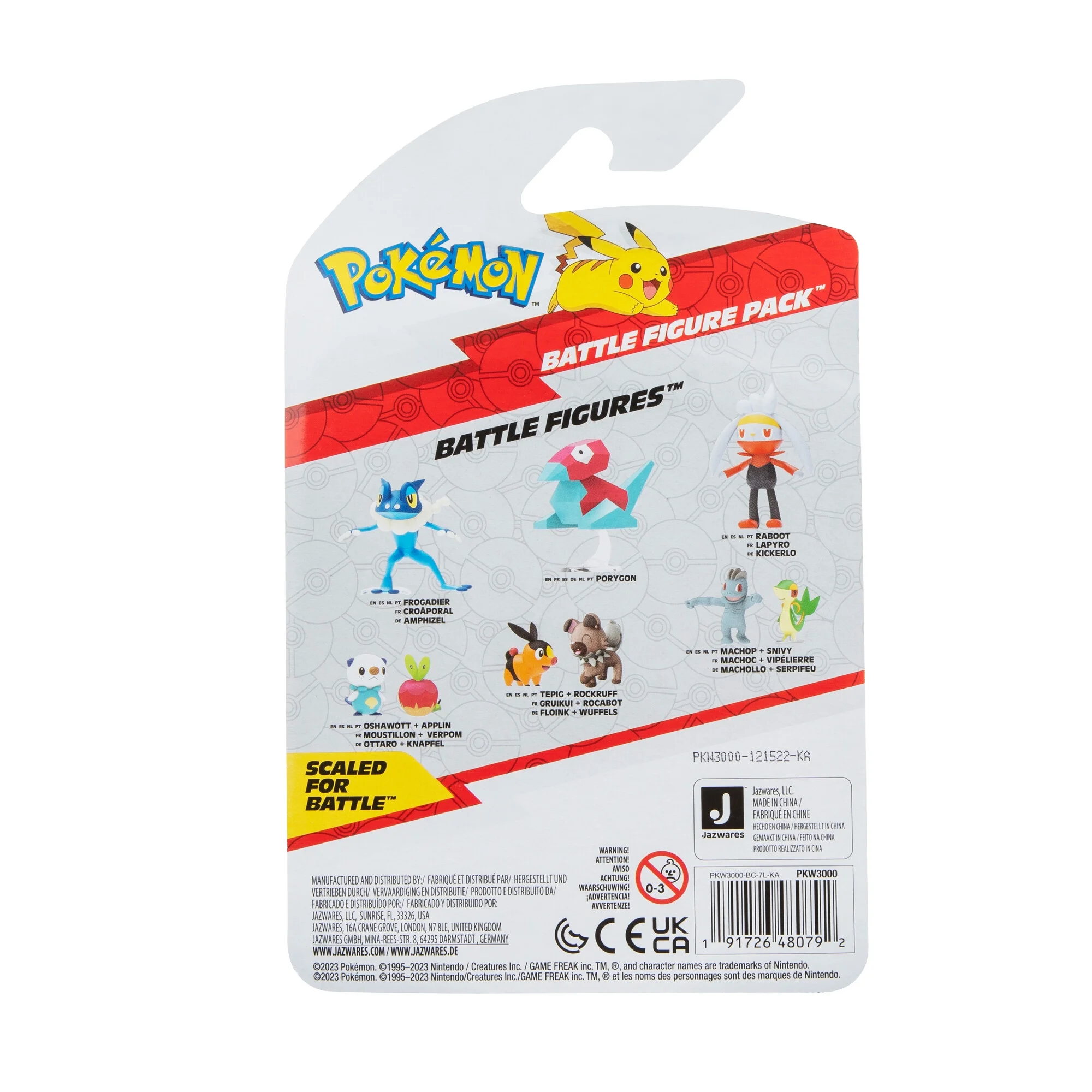 Pokemon 2 Pack - Features 2 inch Applin & Oshawott Battle Figures