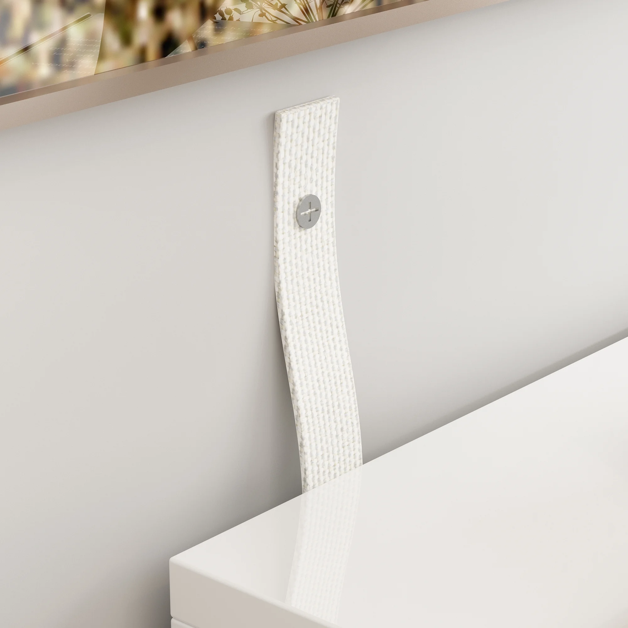 OXYLIFE 5 Drawer Dresser Chest with LED Light for Bedroom and Living Room, White Glossy Finish