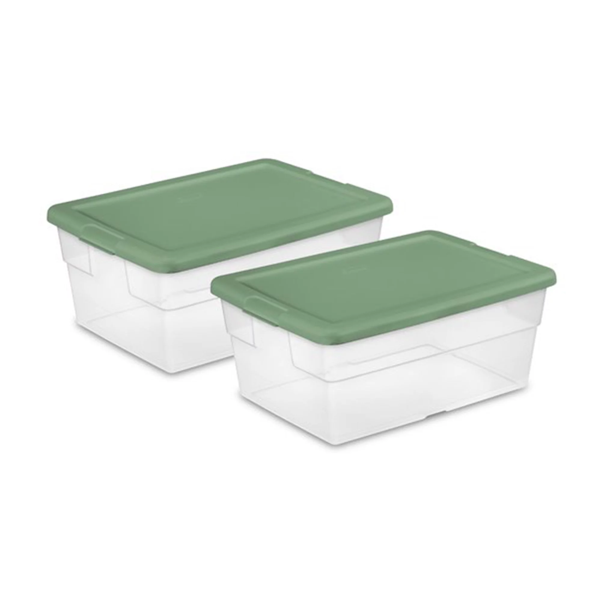 Sterilite 16 Qt Plastic Storage Tote Home Organizer Bins with Lid, (4 Pack)